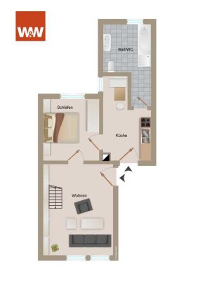 3 Zimmer Wohnung in Ispringen