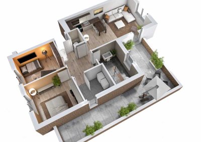 Junge 3-Zimmer-Wohnung mit Traumbalkon in Bad Bentheim-Gildehaus (Baujahr 2020)