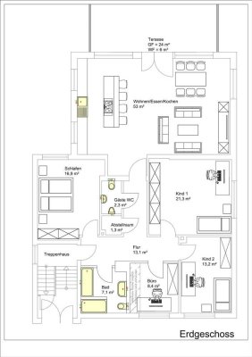 5 Zimmerwohnung mit Garten in einem Kernsanierten 3-Familienhaus