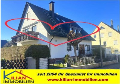 KILIAN IMMOBILIEN!  MÖBLIERTE + MODERNE 3 ZI. WOHNUNG MIT 98 M² IM 2-PART.-H. IN ROTHAURACH! BALKON