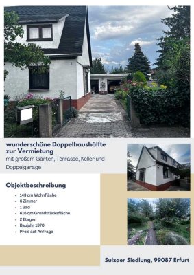 Doppelhaushälfte unweit vom Erfurter Zoo / Sulzaer Siedlung