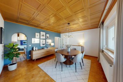 Familientraum - 4-Zimmer-Balkonwohnung mit 2 Garagen und rund 27 m² Außenflächen in idyllischer Ruhelage von Eggenberg