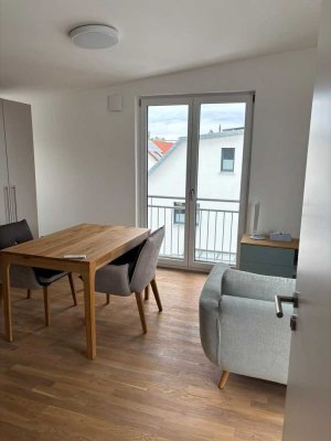 Möblierte Loft-Studiowohnung mit Terrasse - Neubau, ruhig, prima Infrastruktur, ideal für Pendler