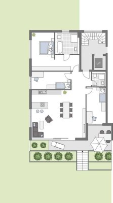 Platz zum Entfalten: Familienfreundliche 4-Zimmer-Wohnung mit Terrasse und privatem Garten