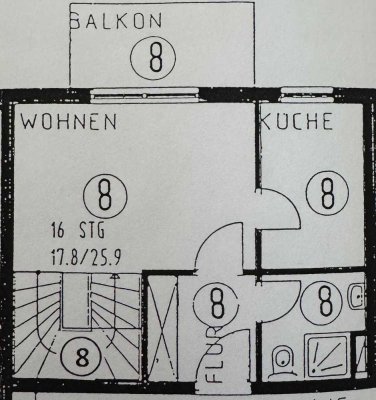 Schöne 2-Zimmer-Maisonette-Wohnung mit Einbauküche in Biblis