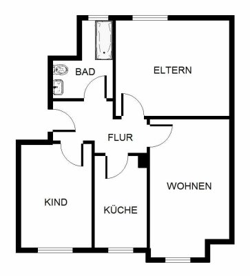 Bezaubernde, renovierte 3-Zimmer-Wohnung in ruhiger Lage ab sofort frei