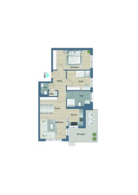 Moderne 3,5-Zimmer-Wohnung im Neubau – Ihr neues Zuhause im Erdgeschoss in Alfdorf! Wohnung Nr. 9