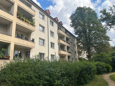 Energieeffiziente 3-Raum-Wohnung mit Balkon und Blick ins Grüne