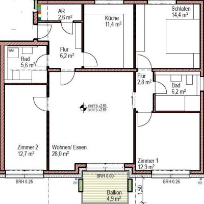 Heidelberg, 4 Zimmer mit Balkon