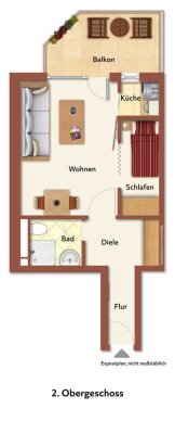 Frisch renoviertes 1-Zimmer-Apartment mit großWohnen mit Charakter: Kompaktes Apartment in Unterbilk