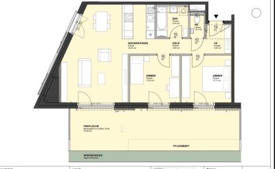 3-Zimmer-Gartenwohnung mit Wohnküche in 1220 Wien (U2 Aspernstraße)