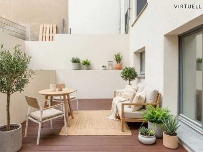 HOMESK - 3-Zimmer-Neubauwohnung im Souterrain mit Terrasse in Moabit