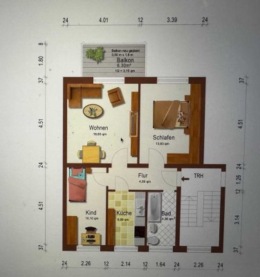 voll möblierte 3-Zimmer-ETW in Schkeuditz fluhafennah, optional Garage