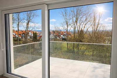 Neubau + ruhig + Naturblick + energieeffizient (3 Zi, Balkon)