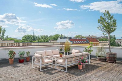 Einzigartige Loft-Wohnung im Denkmal-Ensemble mit besonders großzügiger, sonniger Dachterrasse