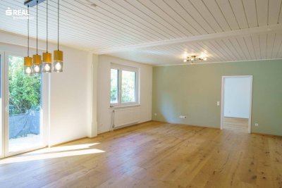 Perfekt renovierte 111m² Eigentumswohnung mit Gartenterrasse und Gartennutzung sowie eigener Garage!