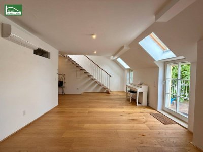 Maisonette mit Flair: 3-Zimmer-Wohnung mit Balkon &amp; Dachterrasse in 1130 Wien!