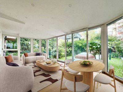 ERSTBEZUG NACH SANIERUNG – 3-ZIMMER-GARTENWOHNUNG MIT WINTERGARTEN IN RUHIGER LAGE