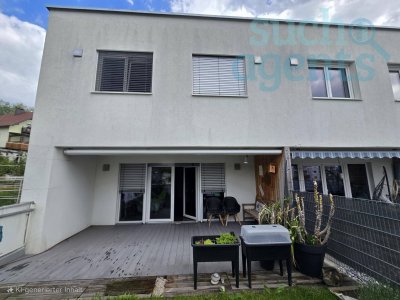 Neuer Preis! Lichtdurchflutete Maisonette mit Terrasse, Garten &amp; Kamin – nur 7 Min. zum See