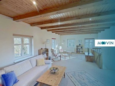 Gemütliches, vollmöbliertes Einfamilienhaus mit 5 Zimmern, viel Lichteinfall und großem Garten