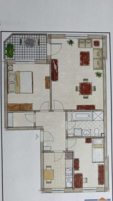 Sonnige renovierte 3-Zimmerwohnung