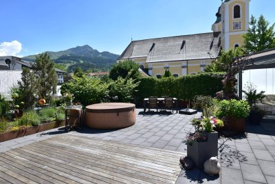 Mittendrin: Penthouse + 156 m² Sonnenterrasse + 360m²Garten