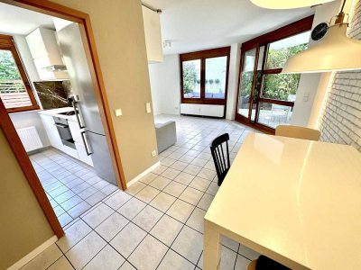 Ruhige EG-Gartenwohnung, Modernisiert, Möbliert, Terrasse, Keller, Gartenhaus, ca.5Min zum Bahnhof