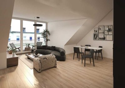 3 Zimmerwohnung in der Bonner Innenstadt im Dachgeschoss mit Blick über die Stadt