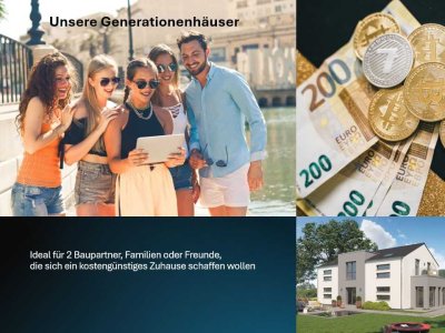 Ideal für 2 Baupartner, mit  je 113,76 m² Wohnfläche  Familien Freunde,  kostengünstiges Zuhause !