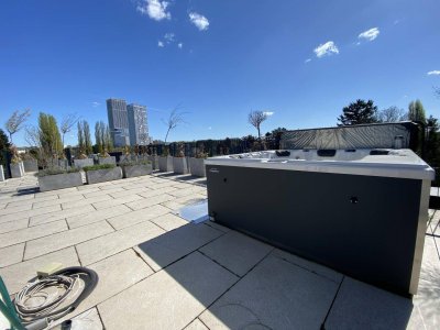 Möblierte Wohnung mit separater Dachterrasse wenige Meter von der Alten Donau entfernt