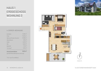 Wieso noch Miete bezahlen? Geräumige 3,5 Zi.-Wohnung mit eigenem Garten Haus 1 Wohnung 3