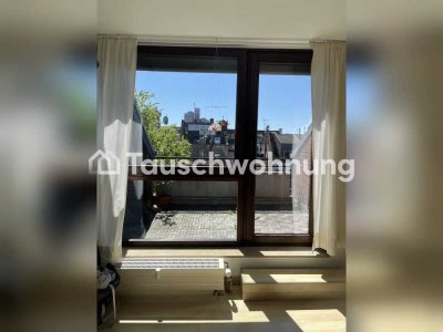 Tauschwohnung: Wunderschöne Wohnung mit 3 Dachterassen gegen günstiger
