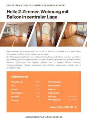 Helle 2-Zimmer-Wohnung mit Balkon in zentraler Lage