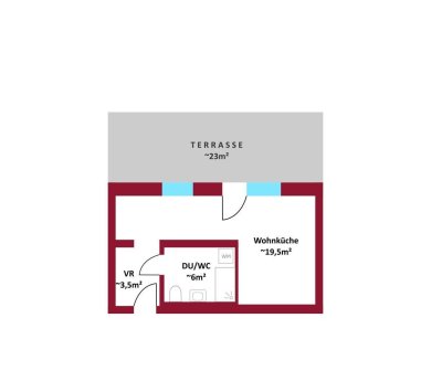 Attraktive Kapitalanlage I DG Wohnung ohne Dachschrägen I ca. 23 m² Dachterrasse I Full-Service-Paket: Verrmietung, Mietverwaltung, Leerstandsbetreuung