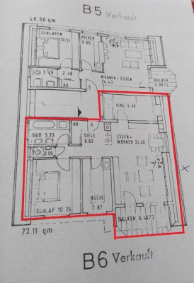 Geschmackvolle 4-Raum-DG-Wohnung mit Einbauküche in Obersulm