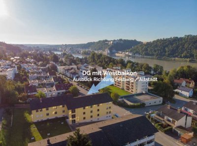 Schöne Einzimmer-Wohnung mit West-Balkon und Küche in Passau Innstadt