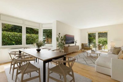 Kernsanierte 2-Zimmer-Gartenwohnung mit Südterrasse & TG-Stellplatz