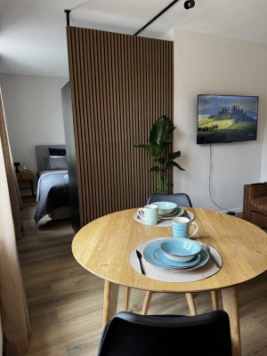 Voll möbliert: 1 Zimmer Wohnung in Mühlheim am Main m. Stellplatz