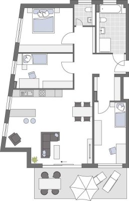Platz zum Entfalten: Familienfreundliche 4-Zimmer-Wohnung mit Garten