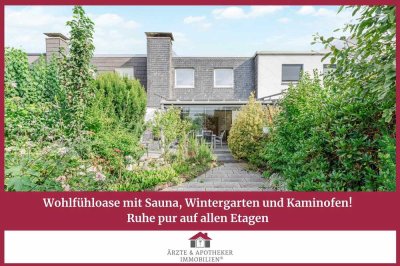 Wohlfühloase mit Sauna, Wintergarten und Kaminofen!
Ruhe pur auf allen Etagen