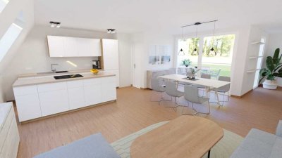 Stilvolle, modernisierte 4-Raum-DG-Wohnung mit lux. Innenausstattung mit Balkon und EBK in Freiberg
