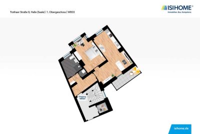 Helle 2-Raumwohnung mit Balkon – WE03