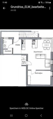 Schönes 2-Zimmer Apartment mit offenem Wohn-/ Essbereich