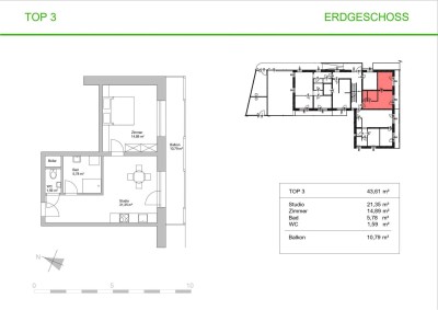 Moderne 2-Zimmer Wohnung mit Balkon und Parkplatz in den 'sillhöfen 8' (Top 03)