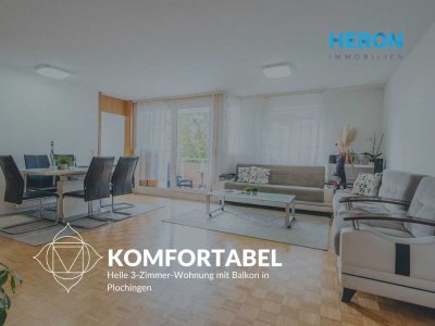 KOMFORTABEL – Helle 3-Zimmer-Wohnung mit Balkon in Plochingen
