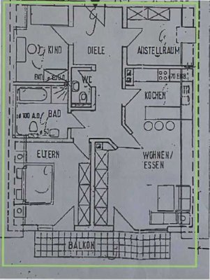 Helle 3-Zimmer Dachgeschosswohnung mit Balkon in Dudenhofen