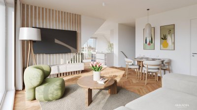 Erdgeschoss-Wohnung mit außergewöhnlich großer Terrasse