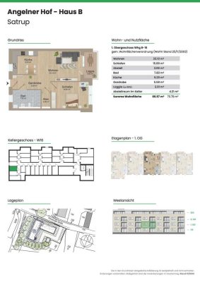 *Moderne 2 Zimmer - Neubauwohnung in Satrup zu vermieten*