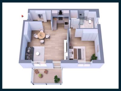 Moderne 2-Zimmer-Neubauwohnung mit Küche, Balkon & Top-Ausstattung in Hirschaid