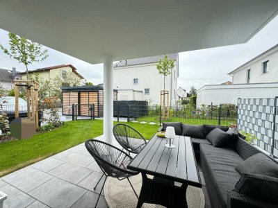 Exklusive 3-Zimmer-Neubau-Wohnung mit Terrasse/Garten und hochwertiger EBK in Einhausen